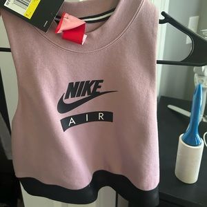 Nike air crop top new with tags pink mauve color